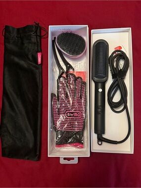 Tymo Ring Black Hair Straightening Comb